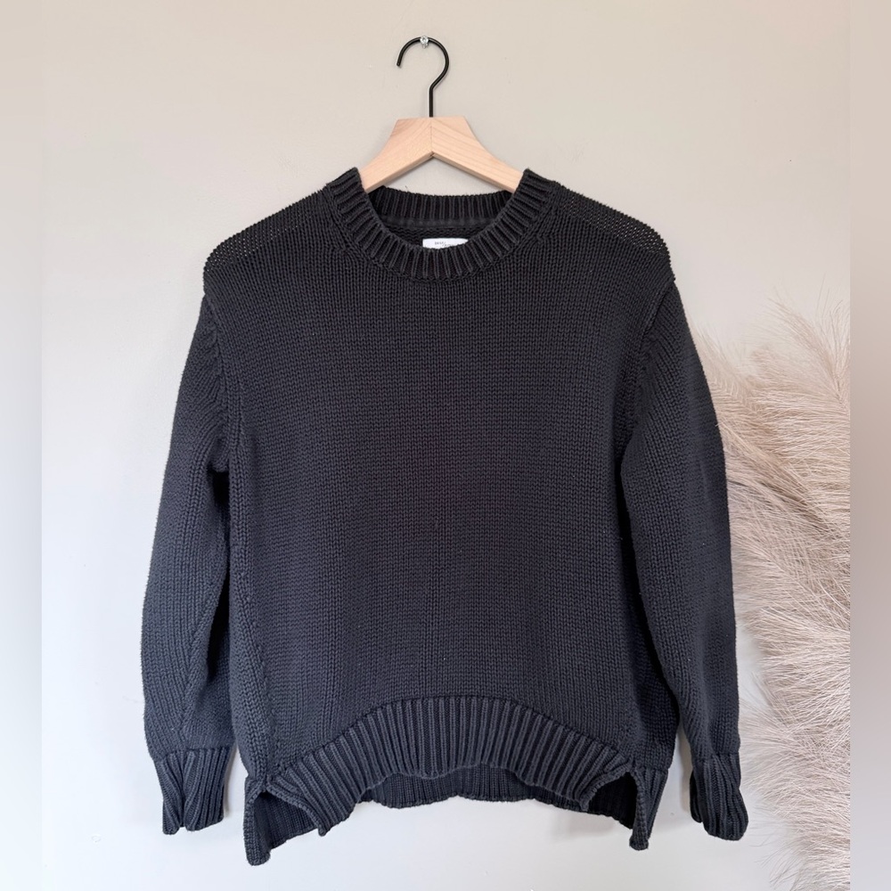 Daily Ritual Black Crewneck Sweater